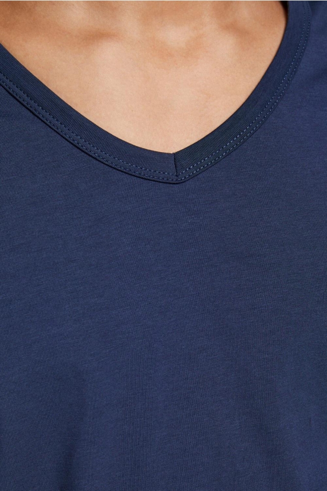 BASIC V-NECK TEE S/S NOOS 12059219 Navy Blue